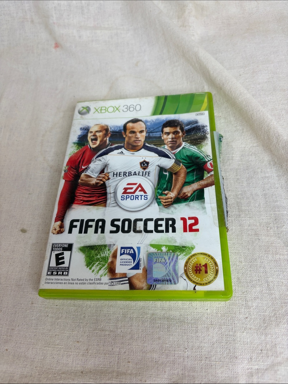 Microsoft Xbox 360 Game Case with Green and White FIFA Artwork